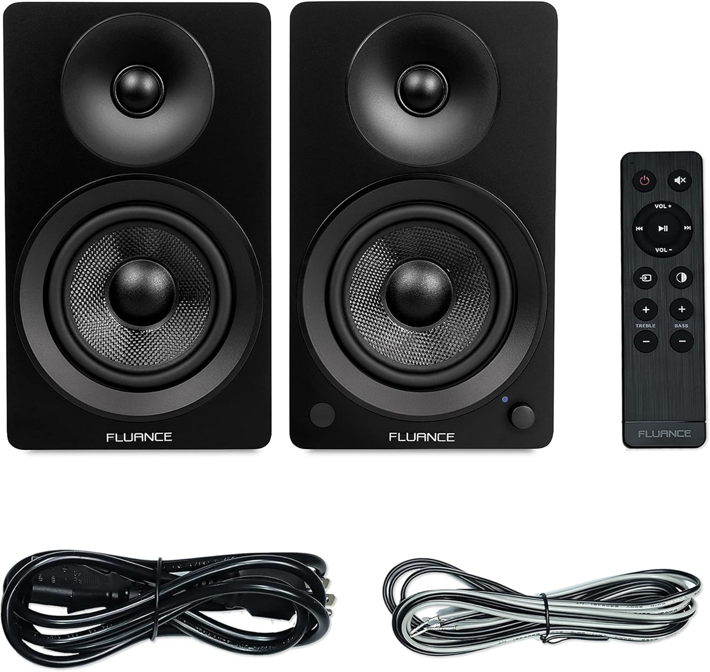 Ai41 Powered 2-Way 2.0 Stereo Bookshelf Speakers with 5" Drivers, 90W Amplifier for Turntable, TV, PC and Bluetooth 5 Wireless Music Streaming with RCA, Optical & Subwoofer Out (Black Ash)