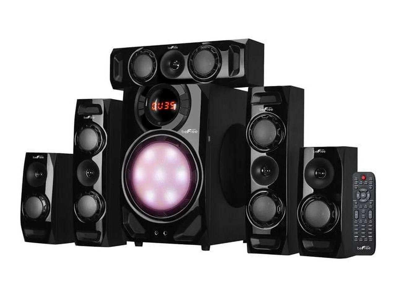 5.1 Channel Surround Sound Bluetooth Speaker System in Black