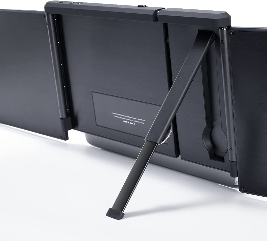 12" Laptop Monitor Extender, Portable Monitor for Laptop HDMI USB C Screens Extender FHD 1080P, Plug-Play Tri-Screen for 13”-16” Laptops