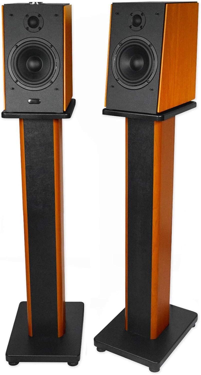 28" 2-Tone Bookshelf Speaker Stands Surround Sound Home Theater (RHT28C)