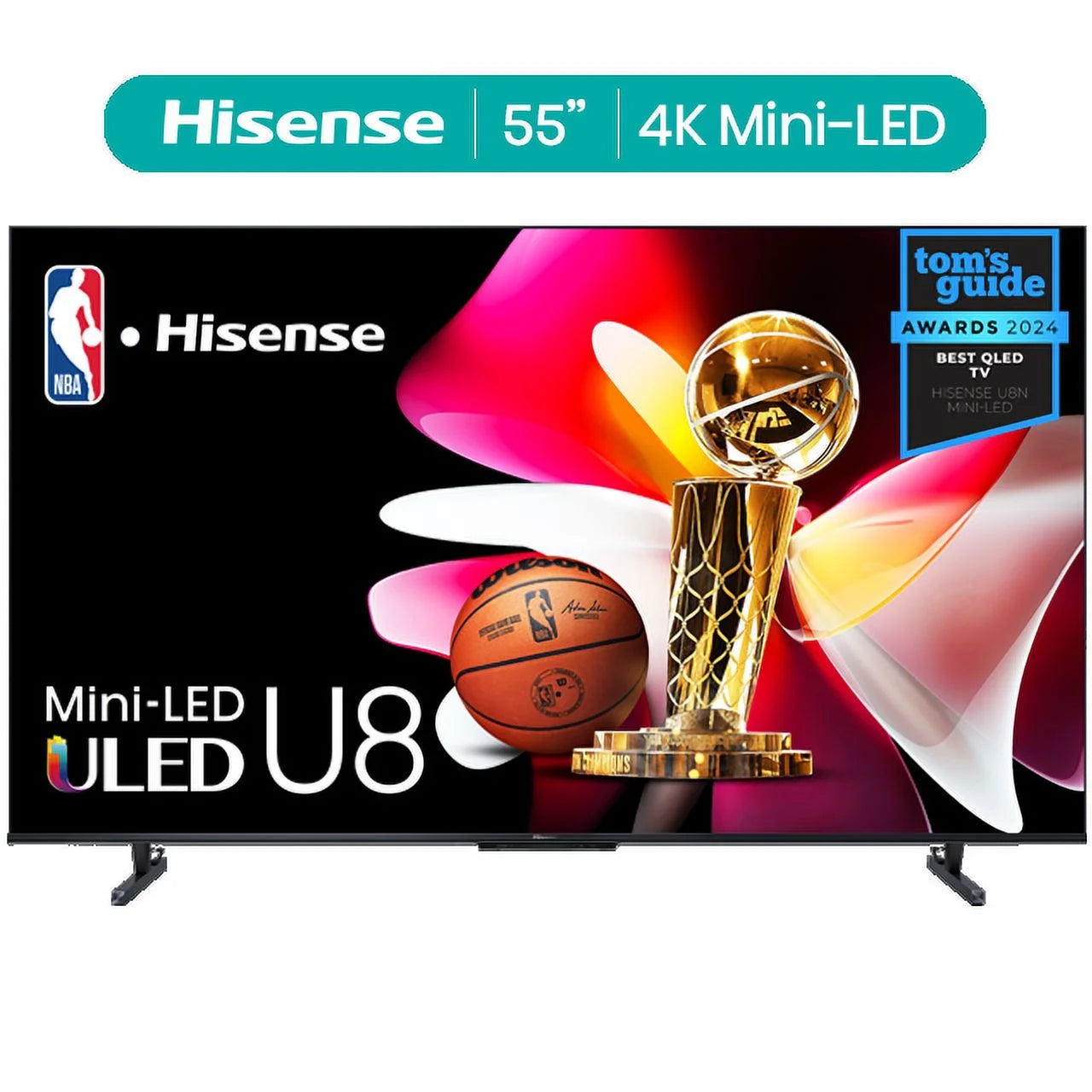 55-Inch Class U8 Series Mini-Led Pro+ ULED 4K UHD Google Smart TV (55U8N, 2024) - QLED Quantum Dot Color, Dolby Vision, Native 144Hz, Full Array Local Dimming, Motion Rate 480