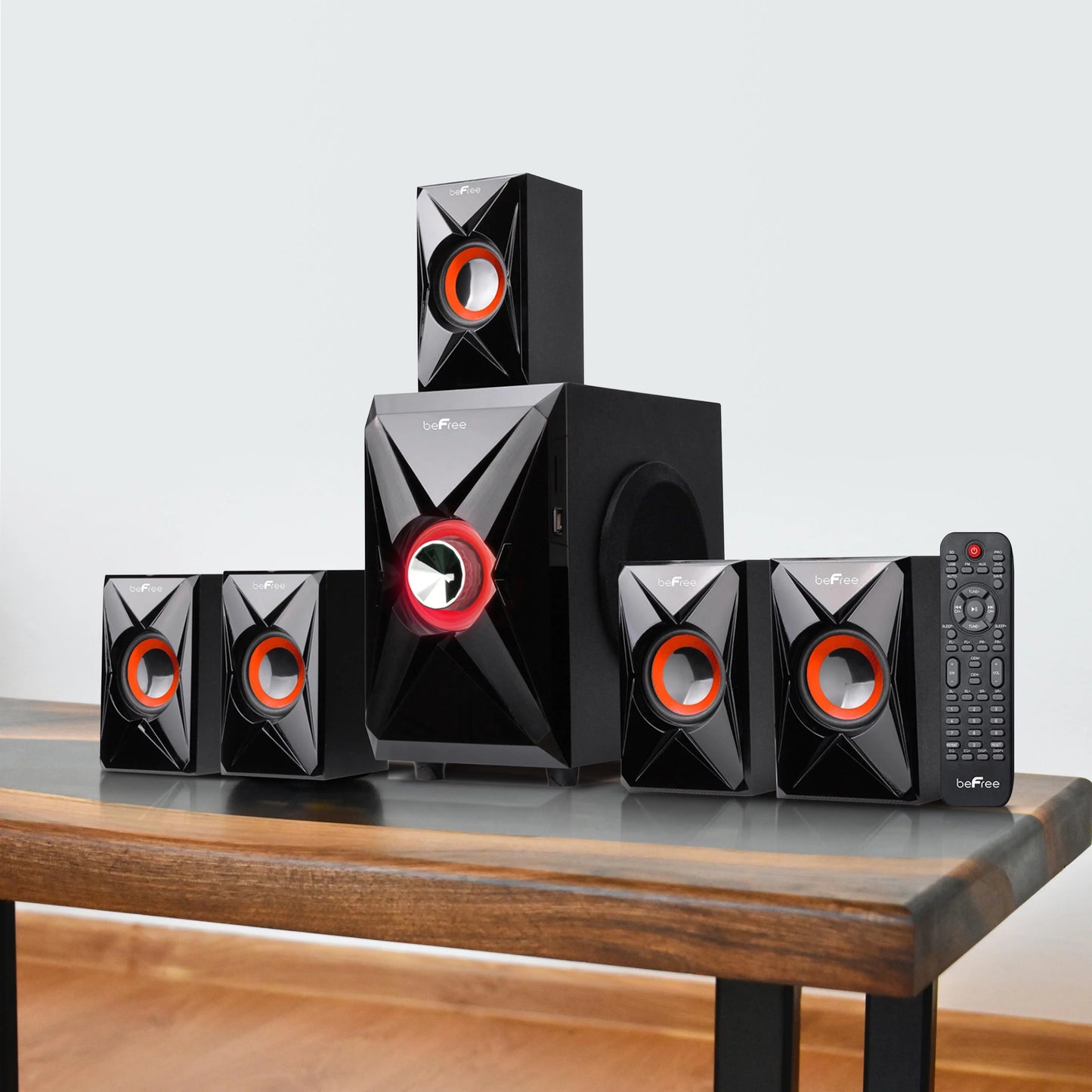 5.1 Channel Bluetooth Surround Sound Speaker System in Orange