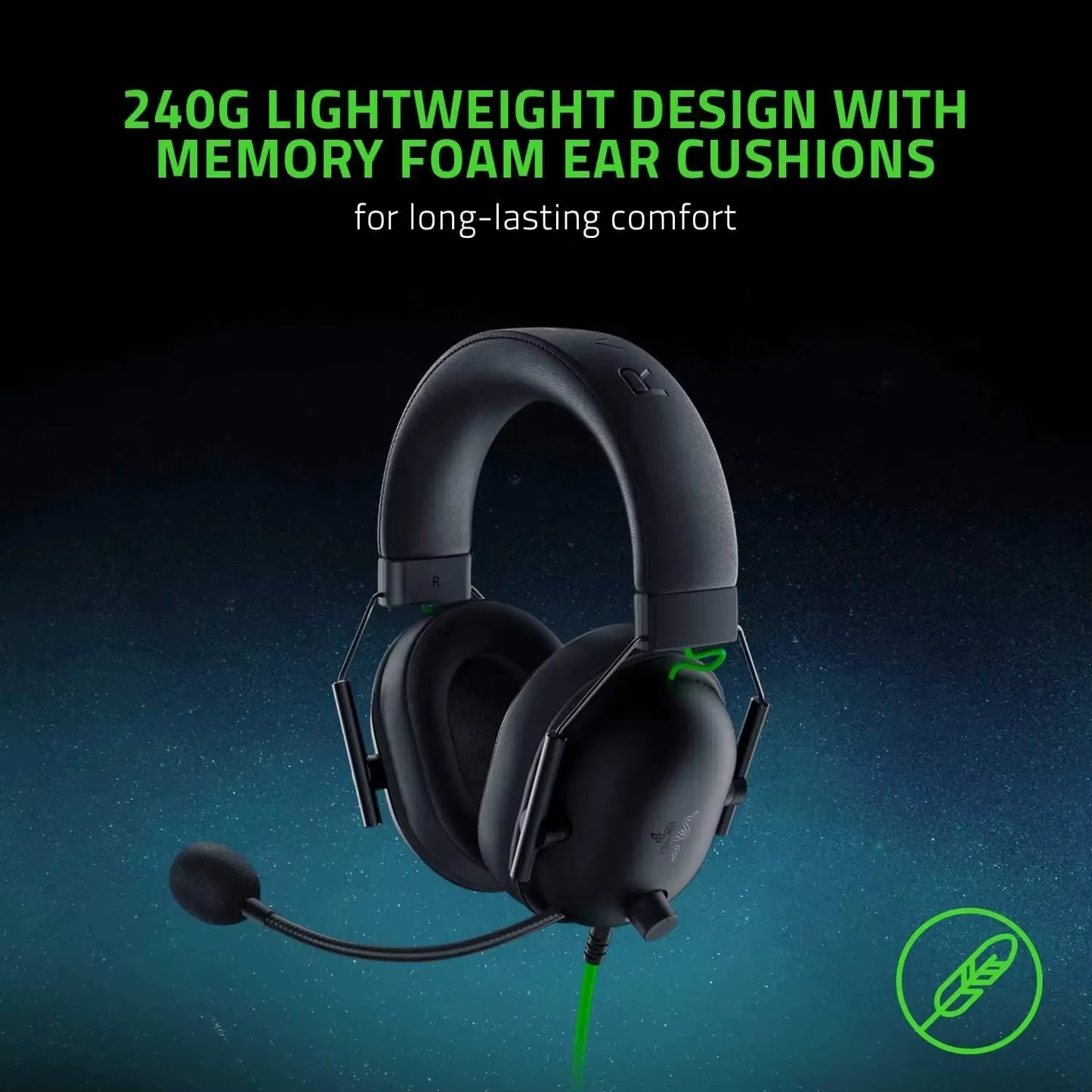 Blackshark V2 X Wired Esports Headset Advanced Passive Noise Cancellation, 7.1 Surround Sound, Hyperclear Cardioid Mic