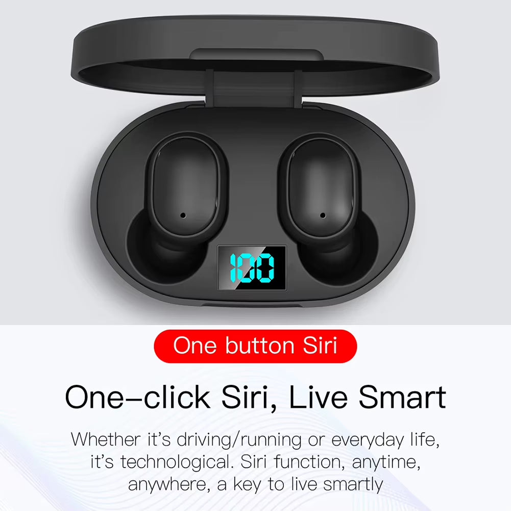New E6S Wireless Earbuds Bluetooth Headphones Stereo Surround Sound Waterproof Noise Cancellation Earphone for Huawei Xiaomi