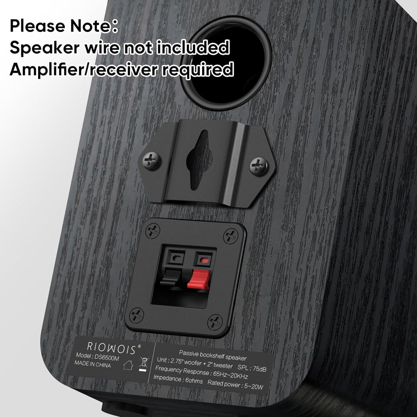Passive Bookshelf Speakers for Home Theater Surround Sound, Home Desktop Stereo