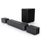 5.1 Surround Sound Bar, Virtual Surround Sound System, 350W Sound Bar for TV with Wireless Subwoofer and Rear Speakers, 3D Surround and Bass Adjustable Home Theater TV Speakers