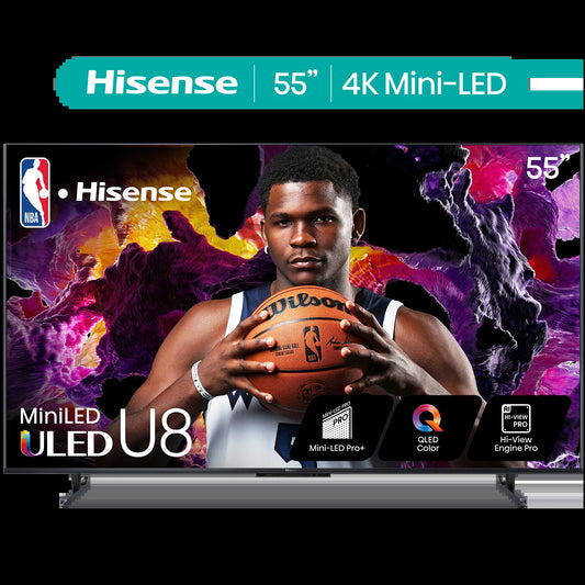 55-Inch Class U8 Series Mini-Led Pro+ ULED 4K UHD Google Smart TV (55U8N, 2024) - QLED Quantum Dot Color, Dolby Vision, Native 144Hz, Full Array Local Dimming, Motion Rate 480