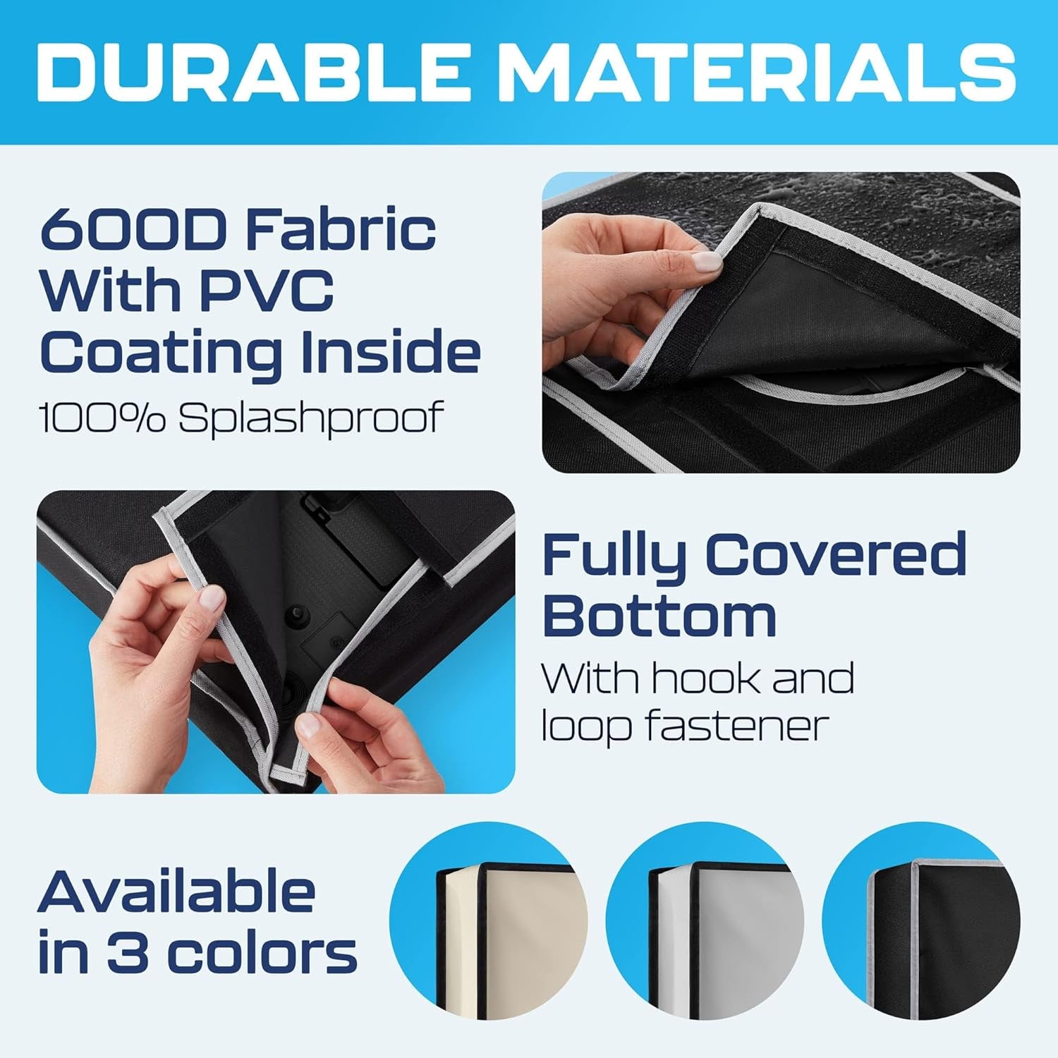 Outdoor TV Cover 36, 38, 39 Inch - Weatherproof Protector for Flat Tvs with Bottom Seal, 600D Waterproof Material. Extend Your TV Life.