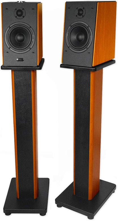 28" 2-Tone Bookshelf Speaker Stands Surround Sound Home Theater (RHT28C)