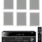 5.1-Channel Wireless Bluetooth 4K A/V Home Theater Receiver +  High-Performance Natural Sound 3-Way In-Wall Front/Center Speaker System (Set of 6)