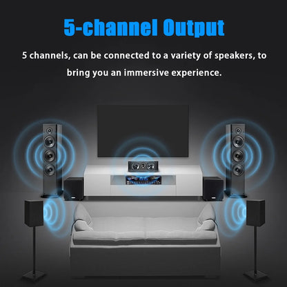 4000W Surround Sound Bluetooth Audio Power Amplifiers Receiver for Home Stereo Theater System