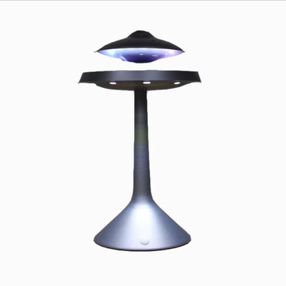 New Audio Wireless Creative 3D Surround Sound Maglev Wireless Charging Bluetooth Speaker LED Desktop UFO Table Lamp