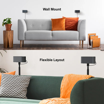 5.1 Surround Sound Bar, Virtual Surround Sound System, 350W Sound Bar for TV with Wireless Subwoofer and Rear Speakers, 3D Surround and Bass Adjustable Home Theater TV Speakers