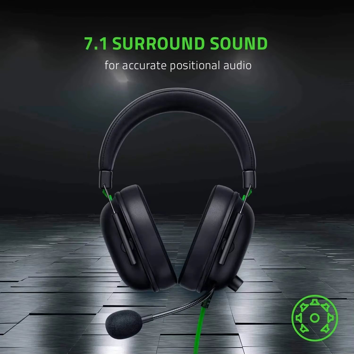 Blackshark V2 X Wired Esports Headset Advanced Passive Noise Cancellation, 7.1 Surround Sound, Hyperclear Cardioid Mic